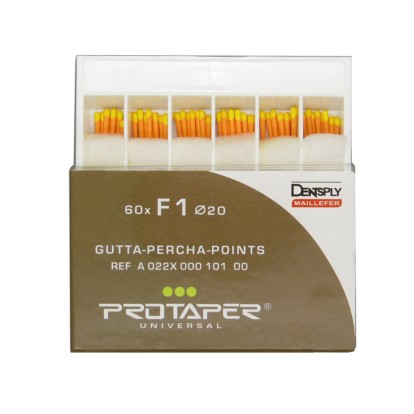 Гуттаперчевые штифты Dentsply, F1 , 60шт.