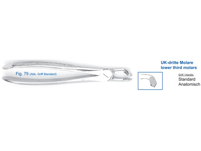 11-79N* Щипцы для удаления зубов нижние  для третьих моляров